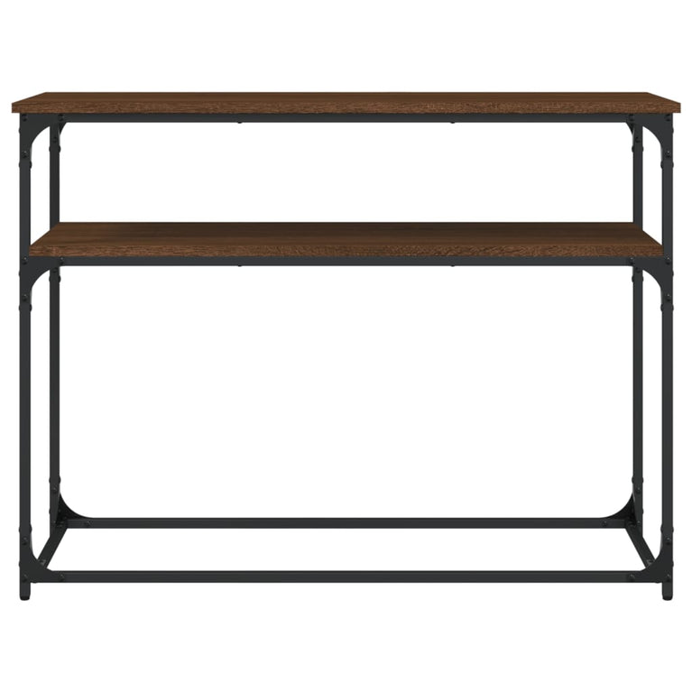 Wandtafel 100x35,5x75 cm bewerkt hout bruin eikenkleur MeubelReus