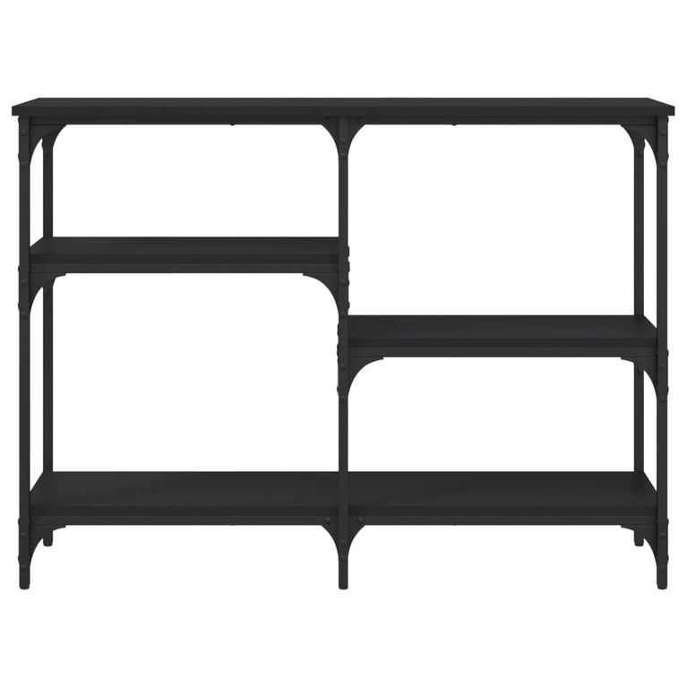 Wandtafel 102x29x75 cm bewerkt hout zwart MeubelReus
