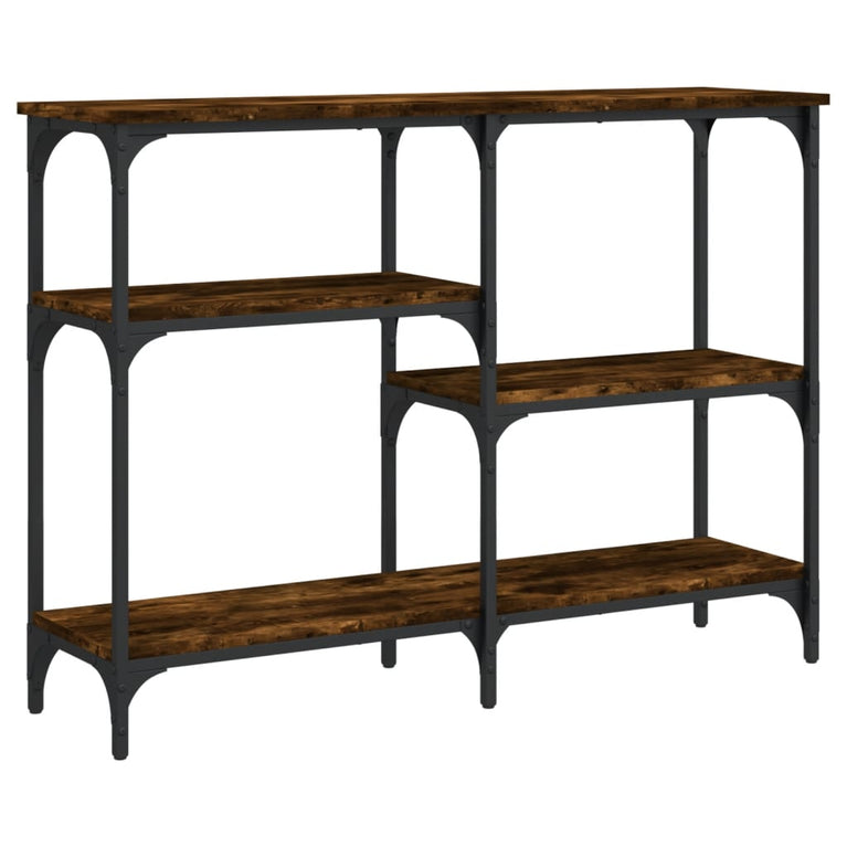 Wandtafel 102x29x75 cm bewerkt hout gerookt eikenkleurig MeubelReus