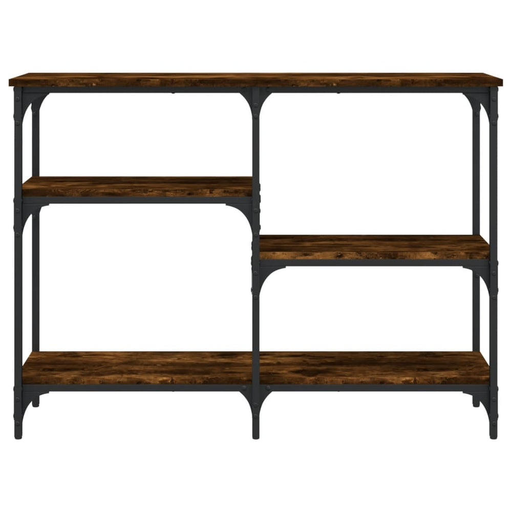 Wandtafel 102x29x75 cm bewerkt hout gerookt eikenkleurig MeubelReus