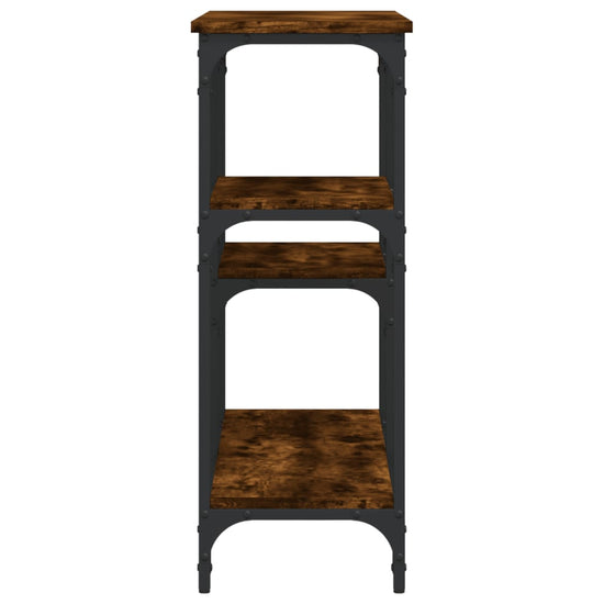 Wandtafel 102x29x75 cm bewerkt hout gerookt eikenkleurig MeubelReus