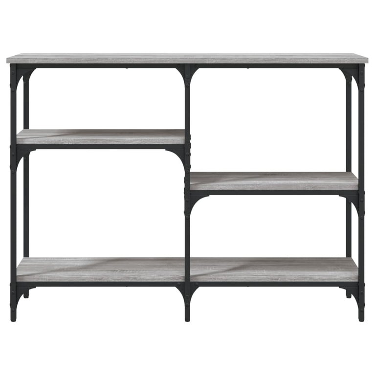 Wandtafel 102x29x75 cm bewerkt hout grijs sonoma eikenkleurig MeubelReus