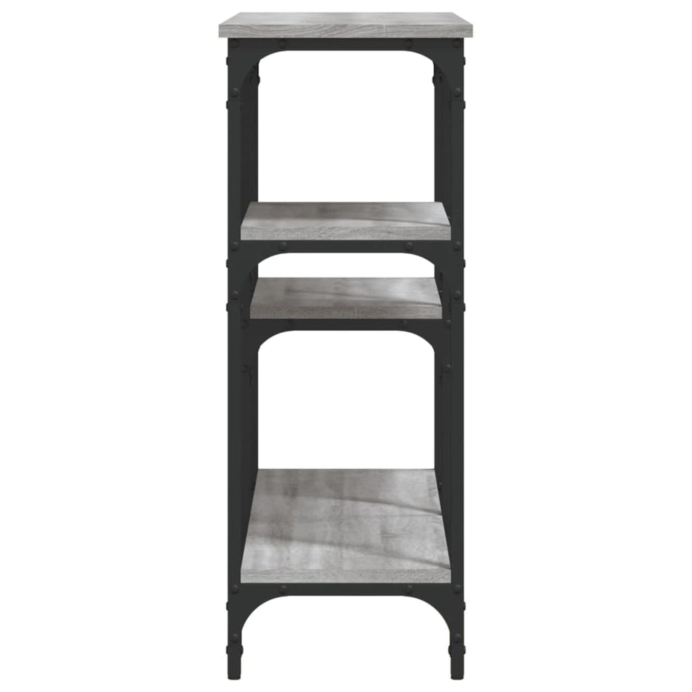 Wandtafel 102x29x75 cm bewerkt hout grijs sonoma eikenkleurig MeubelReus