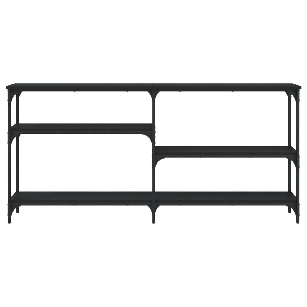 Wandtafel 160x29x75 cm bewerkt hout zwart MeubelReus