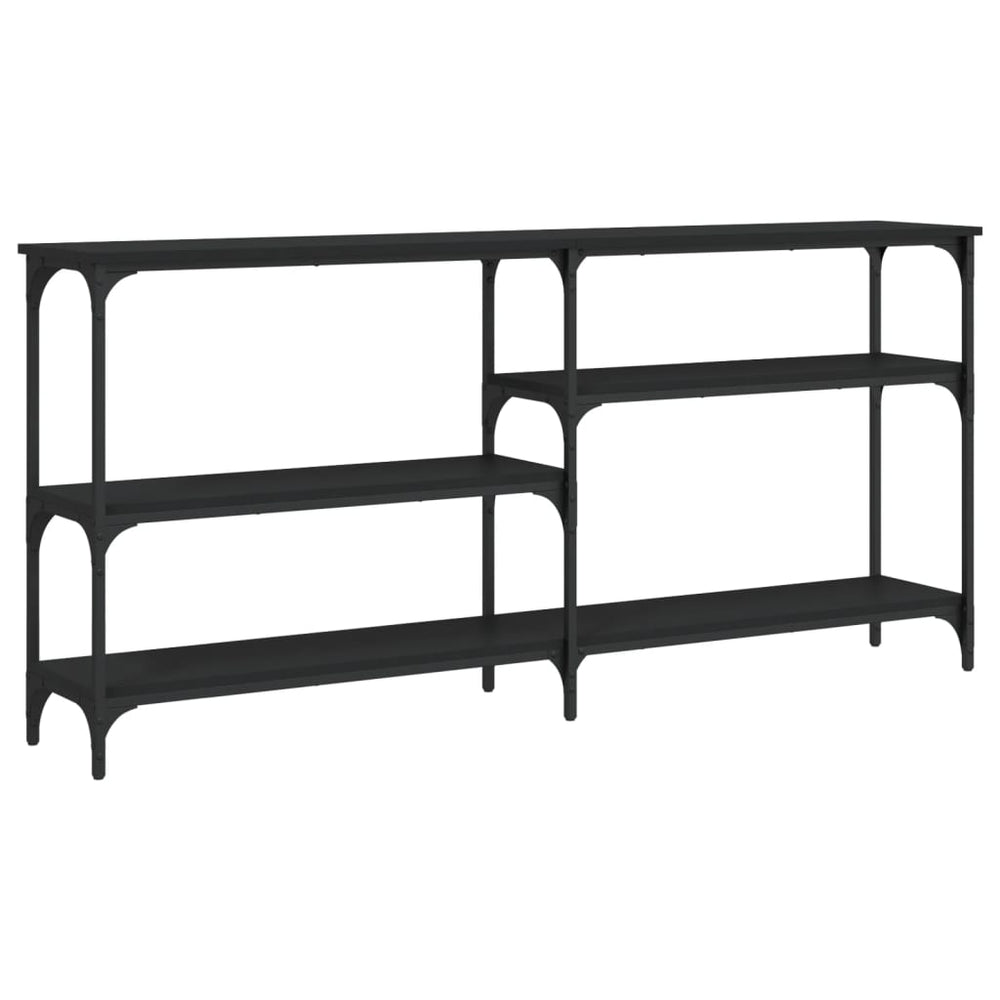 Wandtafel 160x29x75 cm bewerkt hout zwart MeubelReus