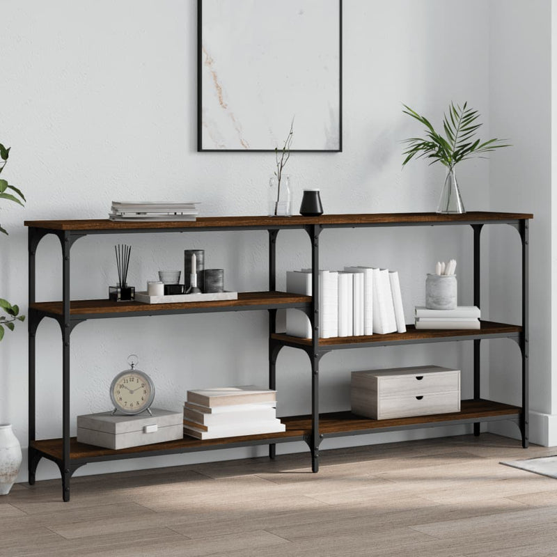 Wandtafel 160x29x75 cm bewerkt hout bruin eikenkleur MeubelReus