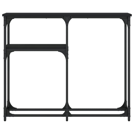 Wandtafel 90x22,5x75 cm bewerkt hout zwart MeubelReus