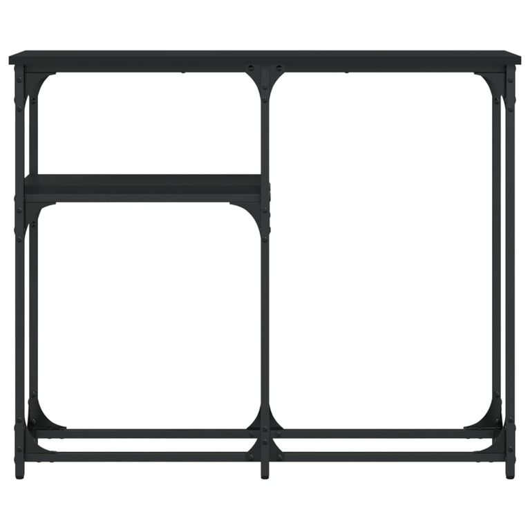 Wandtafel 90x22,5x75 cm bewerkt hout zwart MeubelReus
