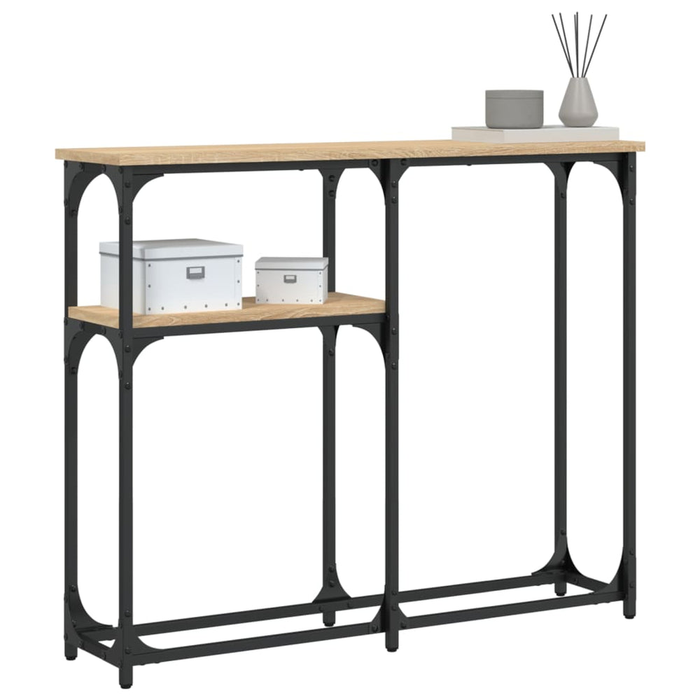 Wandtafel 90x22,5x75 cm bewerkt hout sonoma eikenkleurig MeubelReus