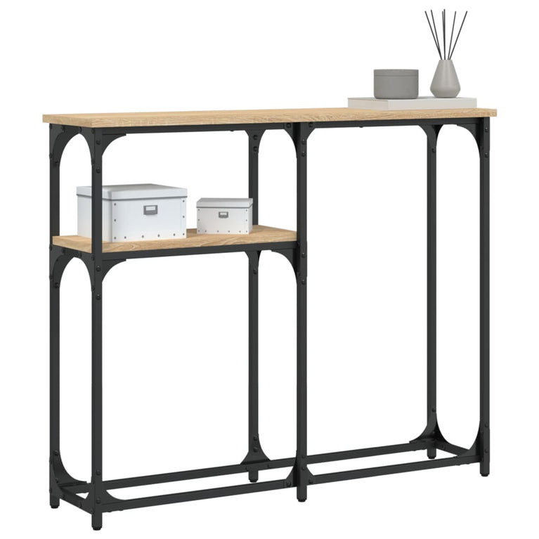 Wandtafel 90x22,5x75 cm bewerkt hout sonoma eikenkleurig MeubelReus