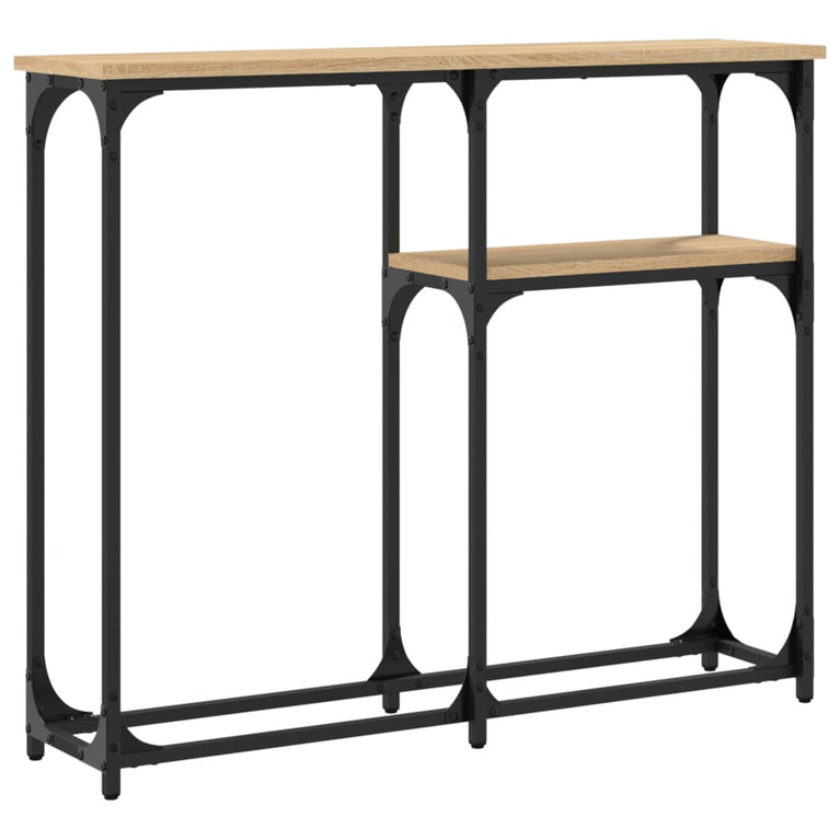 Wandtafel 90x22,5x75 cm bewerkt hout sonoma eikenkleurig MeubelReus
