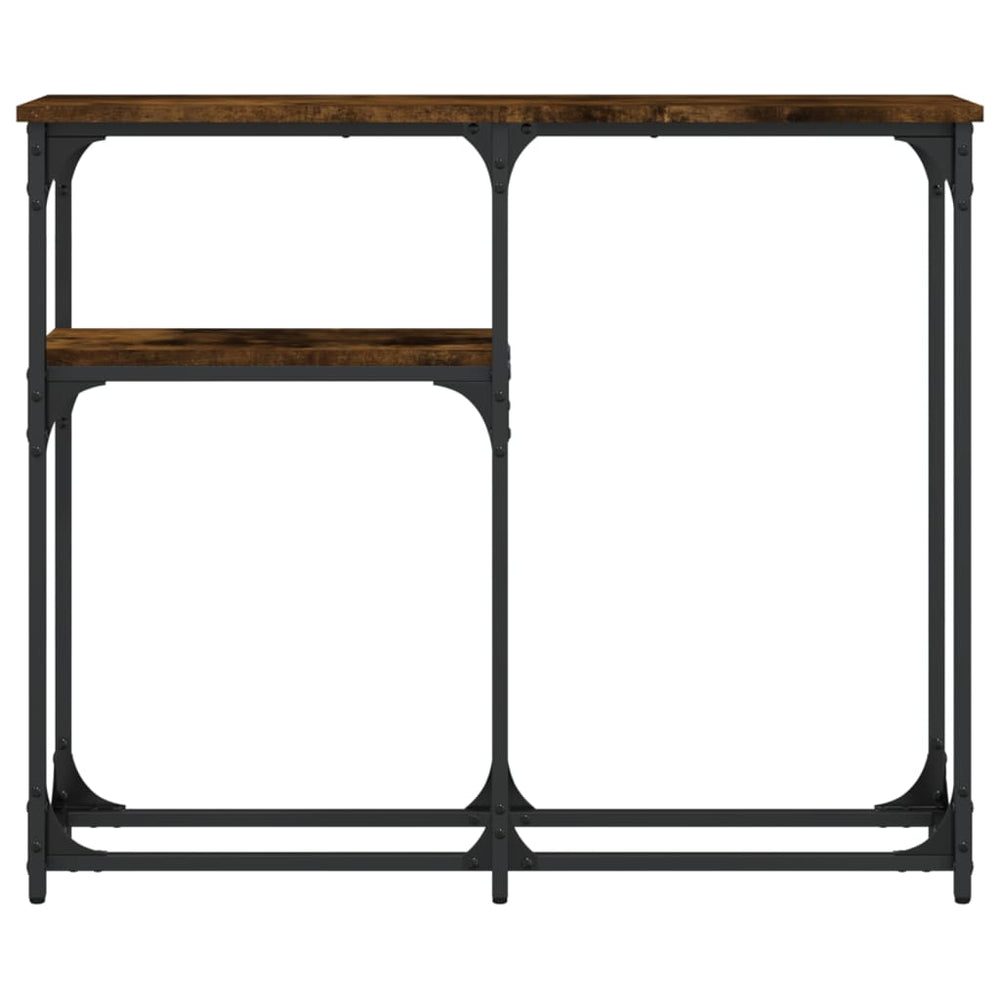 Wandtafel 90x22,5x75 cm bewerkt hout gerookt eikenkleurig MeubelReus