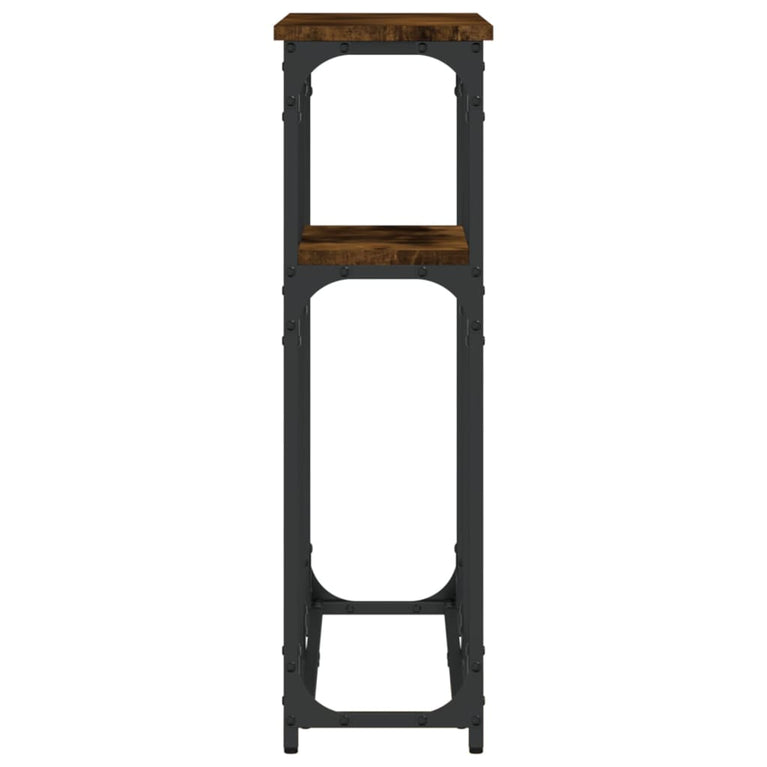 Wandtafel 90x22,5x75 cm bewerkt hout gerookt eikenkleurig MeubelReus
