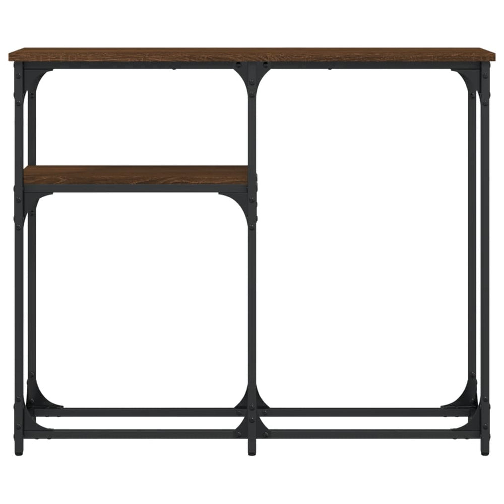 Wandtafel 90x22,5x75 cm bewerkt hout bruin eikenkleur MeubelReus