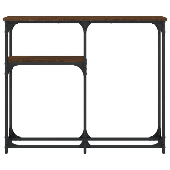 Wandtafel 90x22,5x75 cm bewerkt hout bruin eikenkleur MeubelReus