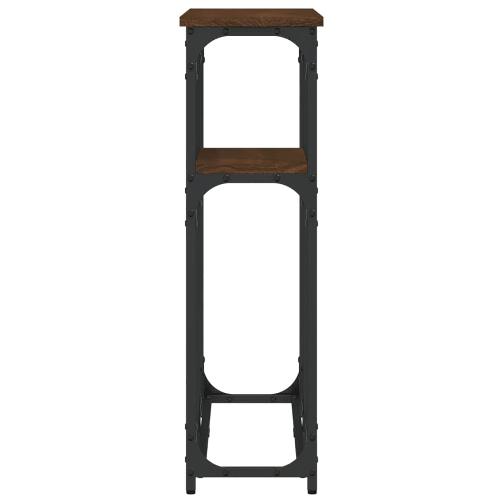 Wandtafel 90x22,5x75 cm bewerkt hout bruin eikenkleur MeubelReus
