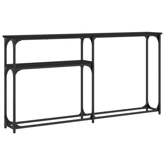 Wandtafel 145x22,5x75 cm bewerkt hout zwart MeubelReus