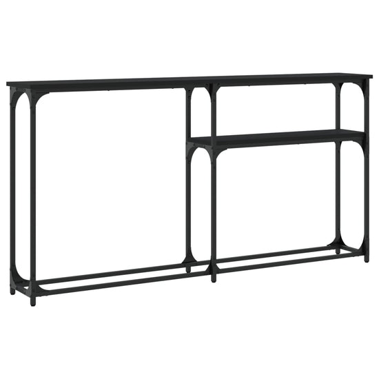 Wandtafel 145x22,5x75 cm bewerkt hout zwart MeubelReus