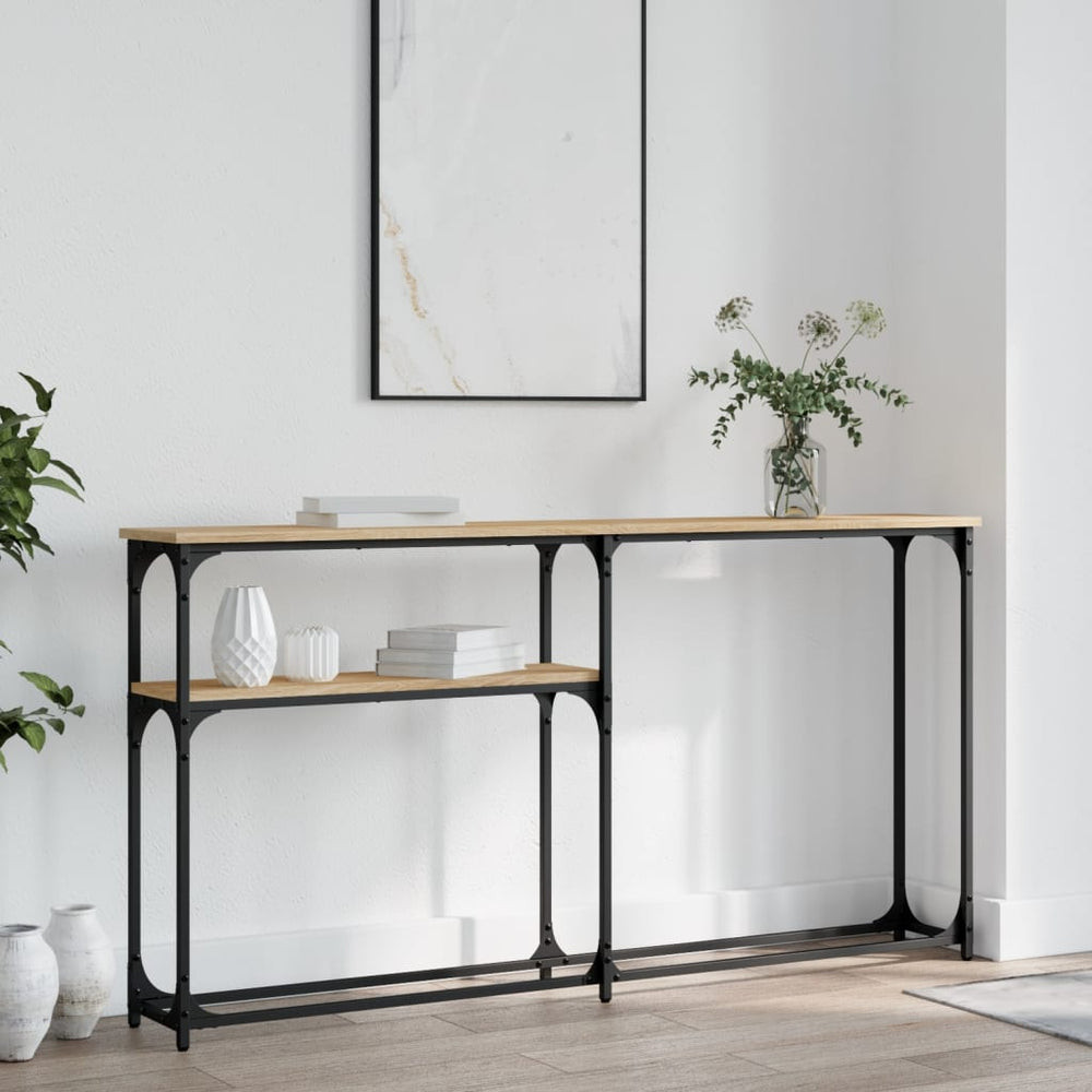Wandtafel 145x22,5x75 cm bewerkt hout sonoma eikenkleurig MeubelReus