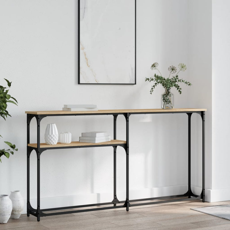 Wandtafel 145x22,5x75 cm bewerkt hout sonoma eikenkleurig MeubelReus