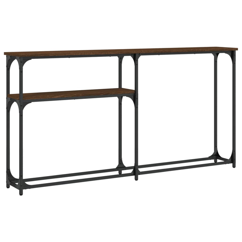 Wandtafel 145x22,5x75 cm bewerkt hout bruin eikenkleur MeubelReus