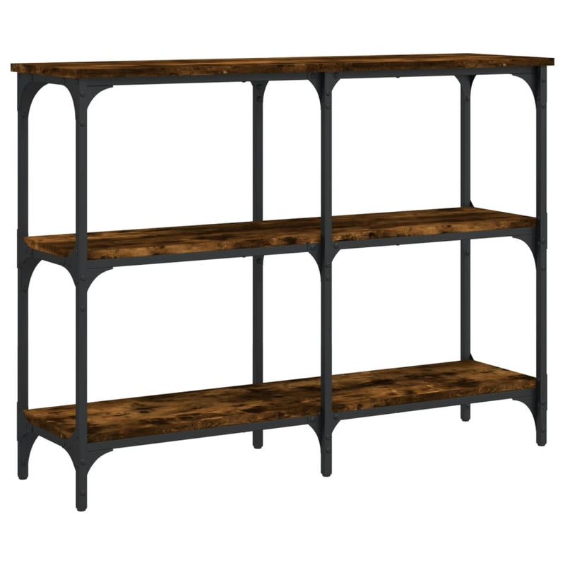 Wandtafel 100x29x75 cm bewerkt hout gerookt eikenkleurig MeubelReus