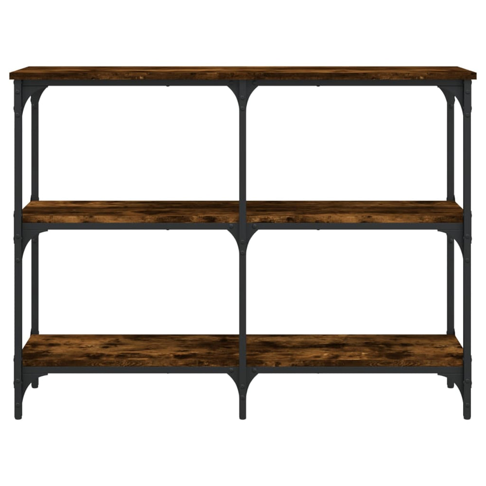 Wandtafel 100x29x75 cm bewerkt hout gerookt eikenkleurig MeubelReus