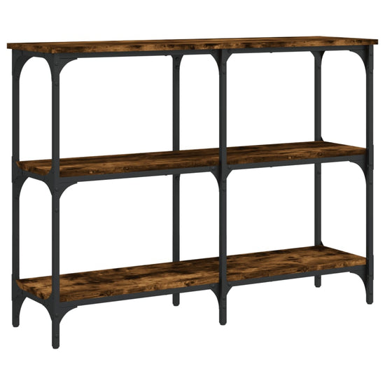 Wandtafel 100x29x75 cm bewerkt hout gerookt eikenkleurig MeubelReus