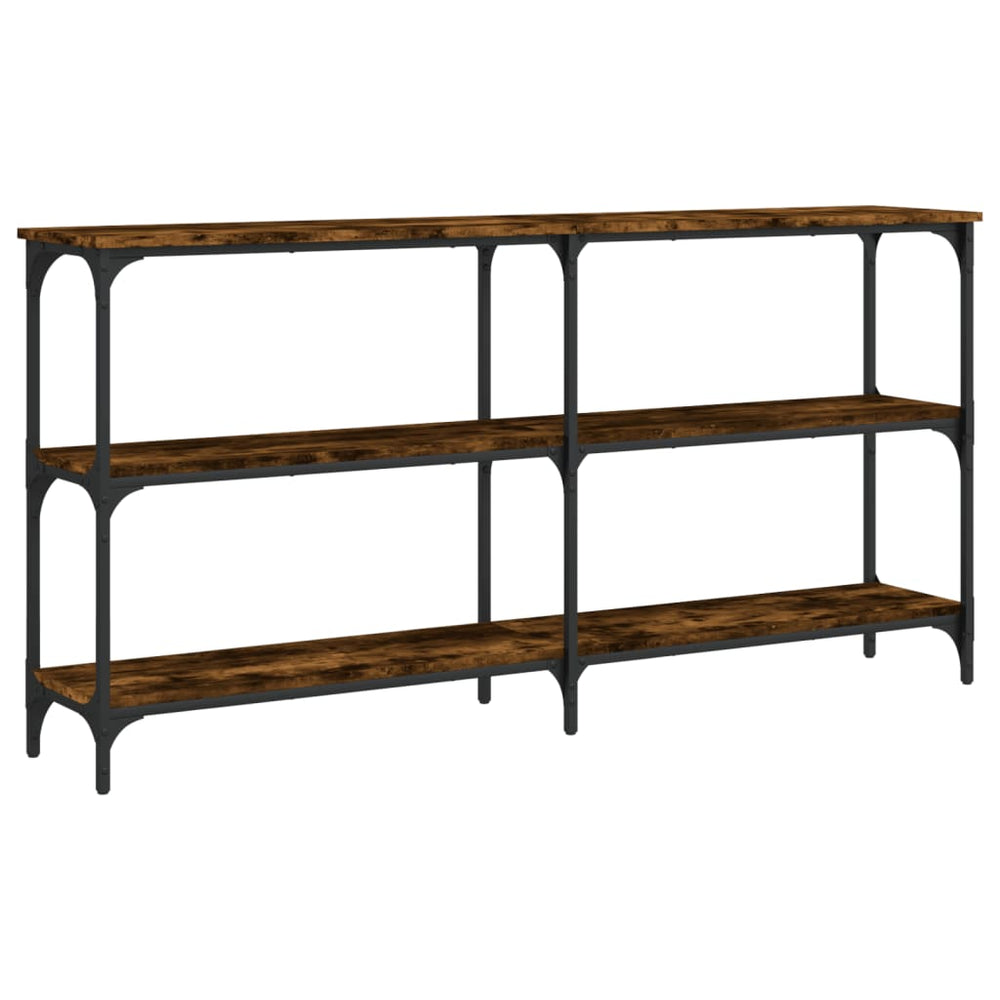Wandtafel 150x29x75 cm bewerkt hout gerookt eikenkleurig MeubelReus
