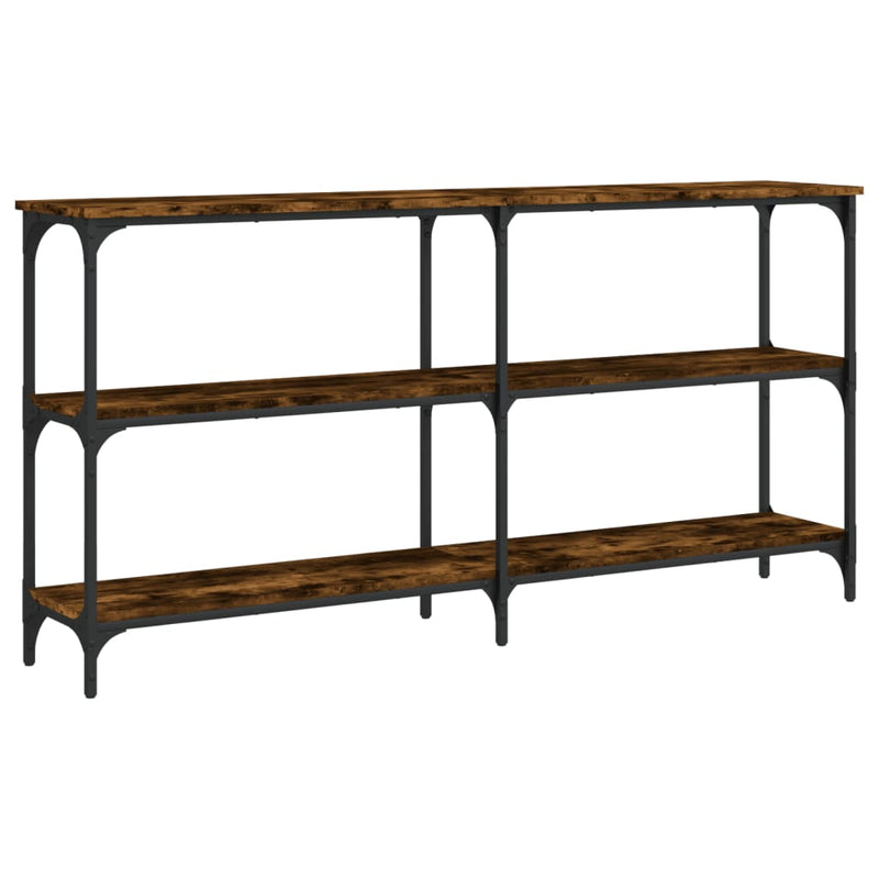 Wandtafel 150x29x75 cm bewerkt hout gerookt eikenkleurig MeubelReus