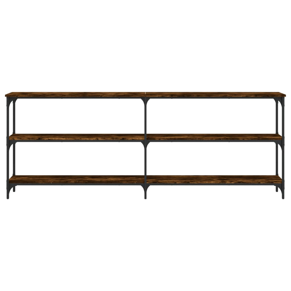 Wandtafel 200x29x75 cm bewerkt hout gerookt eikenkleurig MeubelReus