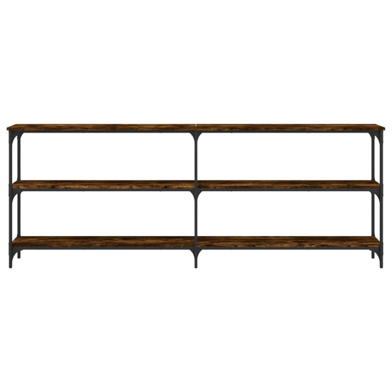 Wandtafel 200x29x75 cm bewerkt hout gerookt eikenkleurig MeubelReus