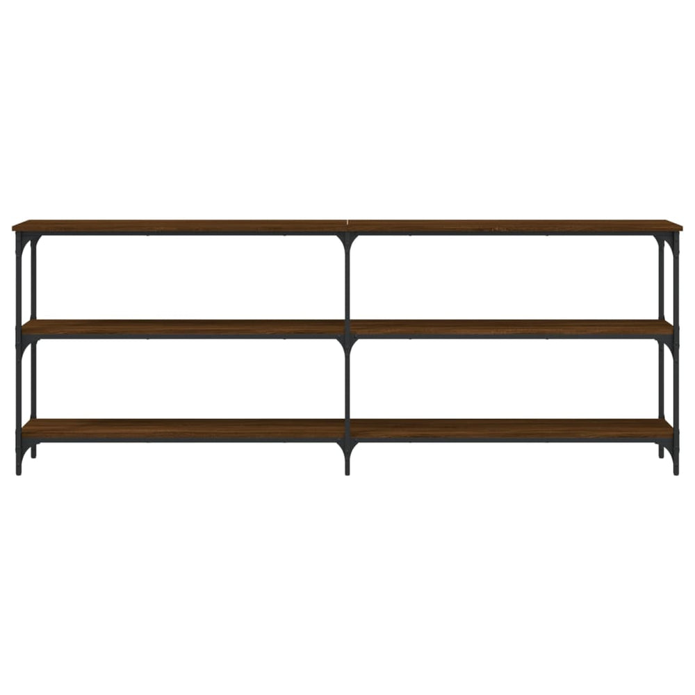 Wandtafel 200x29x75 cm bewerkt hout bruin eikenkleur MeubelReus