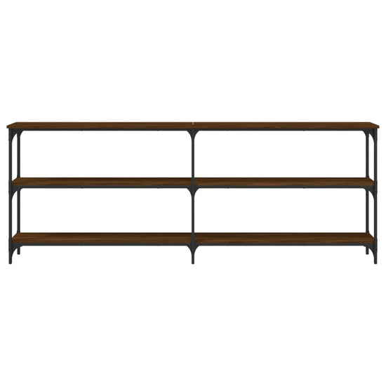 Wandtafel 200x29x75 cm bewerkt hout bruin eikenkleur MeubelReus