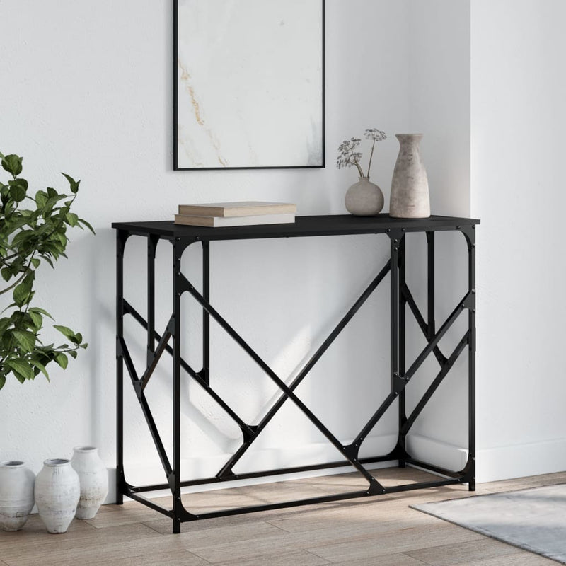 Wandtafel 100x40x80 cm bewerkt hout zwart MeubelReus
