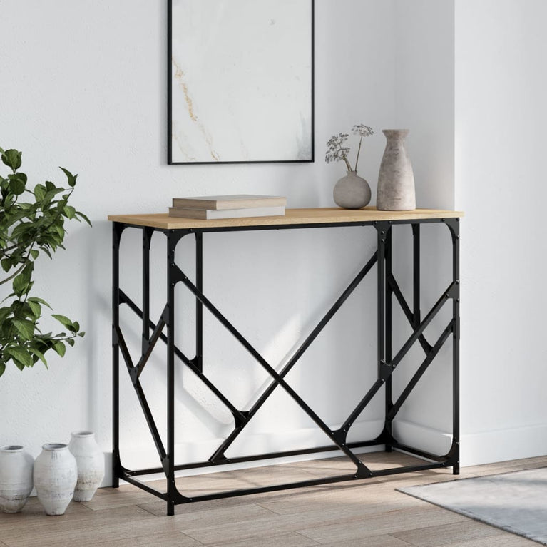Wandtafel 100x40x80 cm bewerkt hout sonoma eikenkleurig MeubelReus