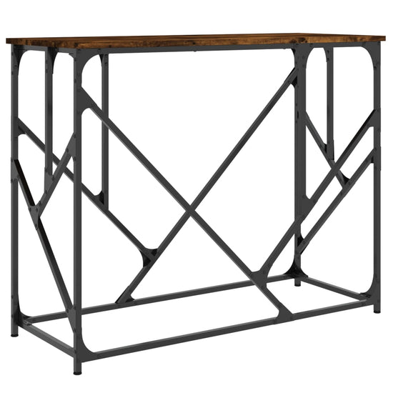Wandtafel 100x40x80 cm bewerkt hout gerookt eikenkleurig MeubelReus