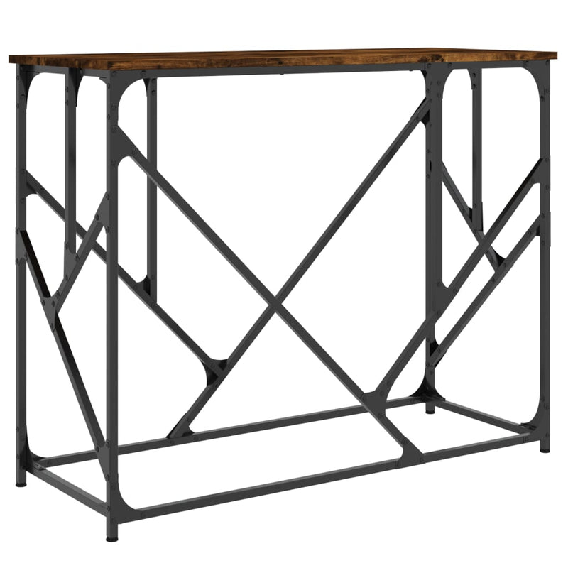 Wandtafel 100x40x80 cm bewerkt hout gerookt eikenkleurig MeubelReus