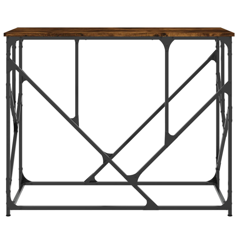 Wandtafel 100x40x80 cm bewerkt hout gerookt eikenkleurig MeubelReus