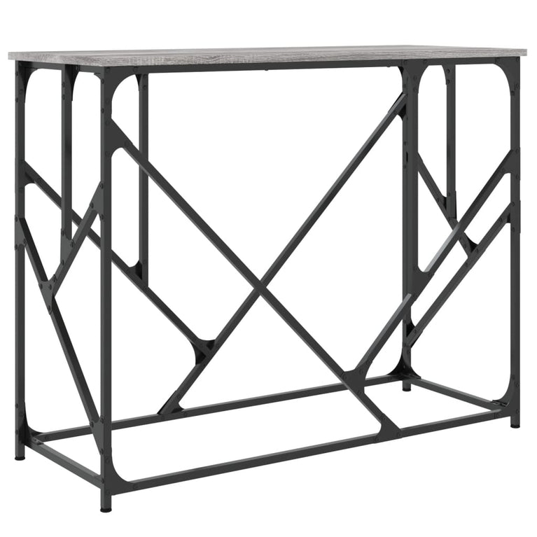 Wandtafel 100x40x80 cm bewerkt hout grijs sonoma eikenkleurig MeubelReus