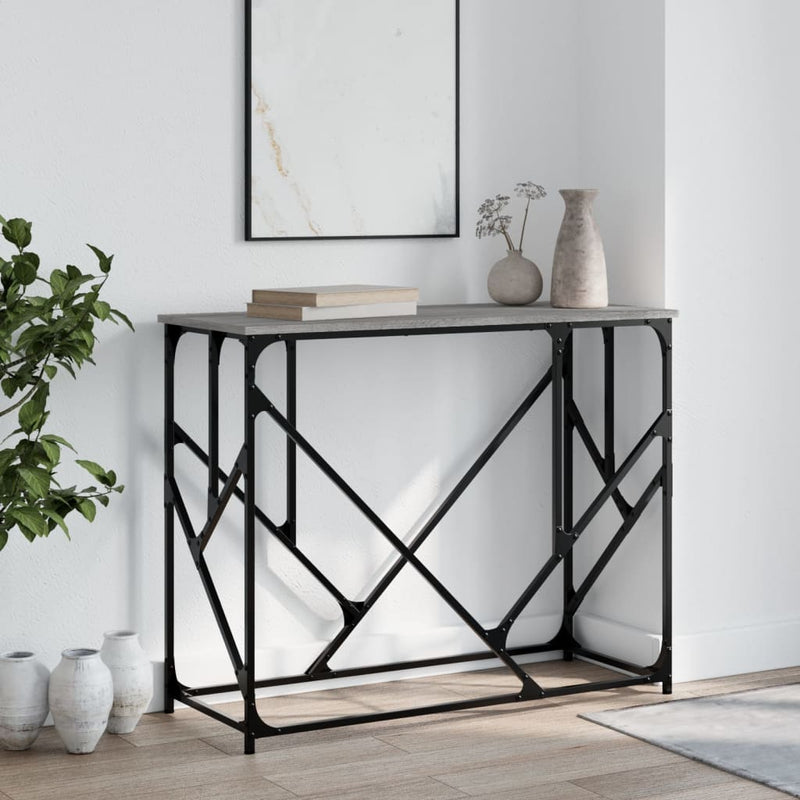 Wandtafel 100x40x80 cm bewerkt hout grijs sonoma eikenkleurig MeubelReus