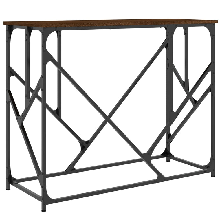 Wandtafel 100x40x80 cm bewerkt hout bruin eikenkleur MeubelReus
