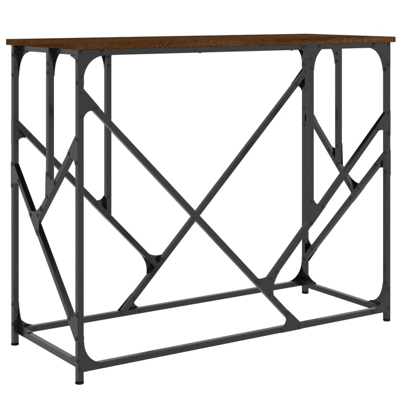 Wandtafel 100x40x80 cm bewerkt hout bruin eikenkleur MeubelReus