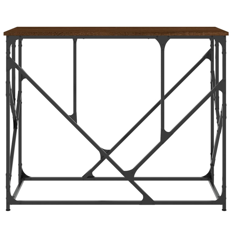 Wandtafel 100x40x80 cm bewerkt hout bruin eikenkleur MeubelReus