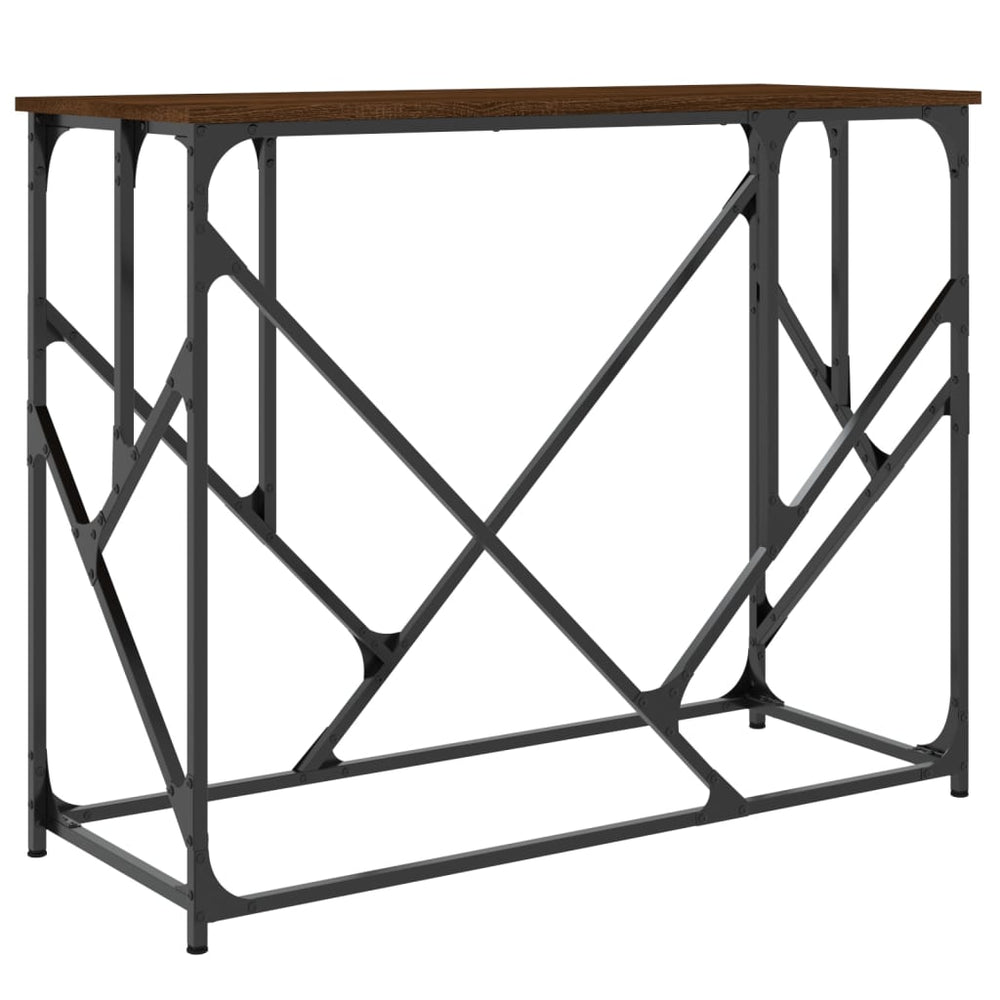 Wandtafel 100x40x80 cm bewerkt hout bruin eikenkleur MeubelReus