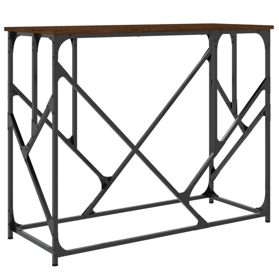 Wandtafel 100x40x80 cm bewerkt hout bruin eikenkleur MeubelReus