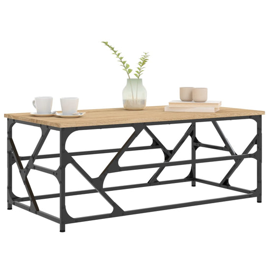 Salontafel 100x50x40 cm bewerkt hout sonoma eikenkleurig MeubelReus