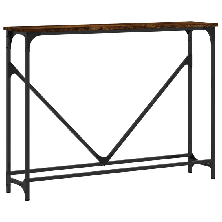 Wandtafel 102x22,5x75 cm bewerkt hout gerookt eikenkleurig MeubelReus