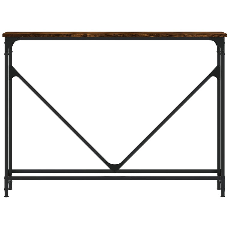 Wandtafel 102x22,5x75 cm bewerkt hout gerookt eikenkleurig MeubelReus