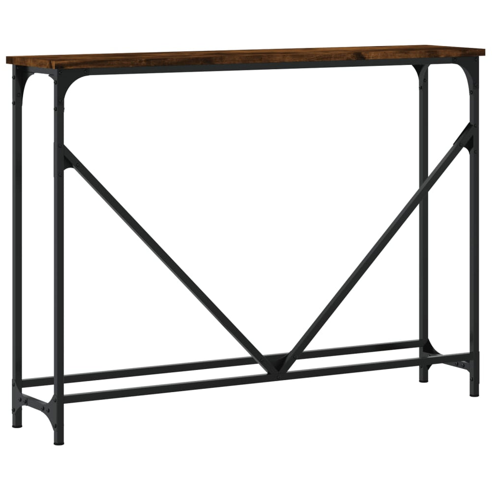 Wandtafel 102x22,5x75 cm bewerkt hout gerookt eikenkleurig MeubelReus